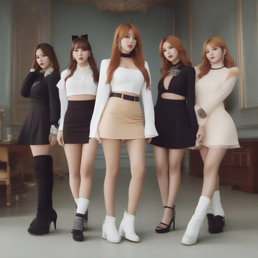 Trang phục của AOA trong MV "Like a Cat"