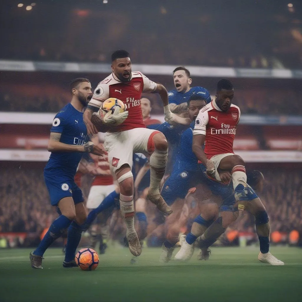 Hình ảnh trận đấu Arsenal vs Leicester