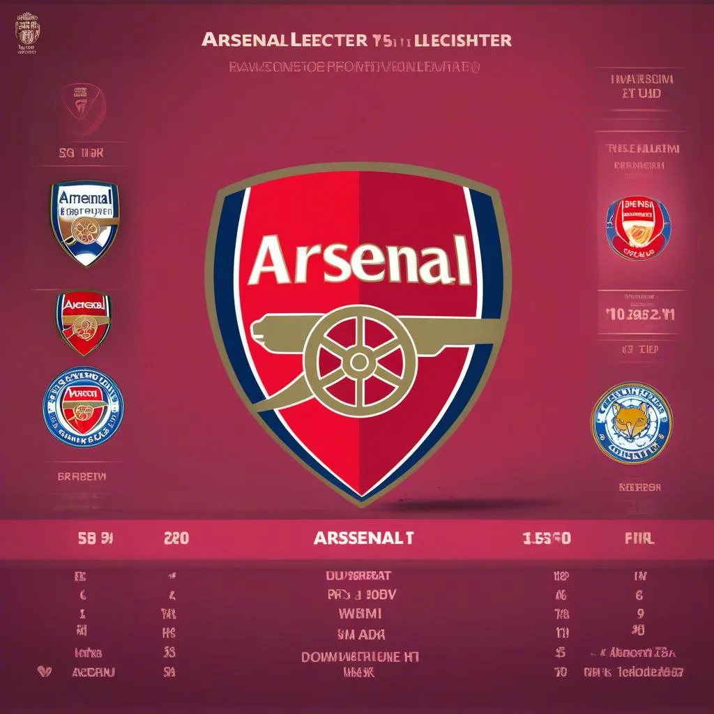 Hình ảnh dự đoán tỷ số Arsenal vs Leicester