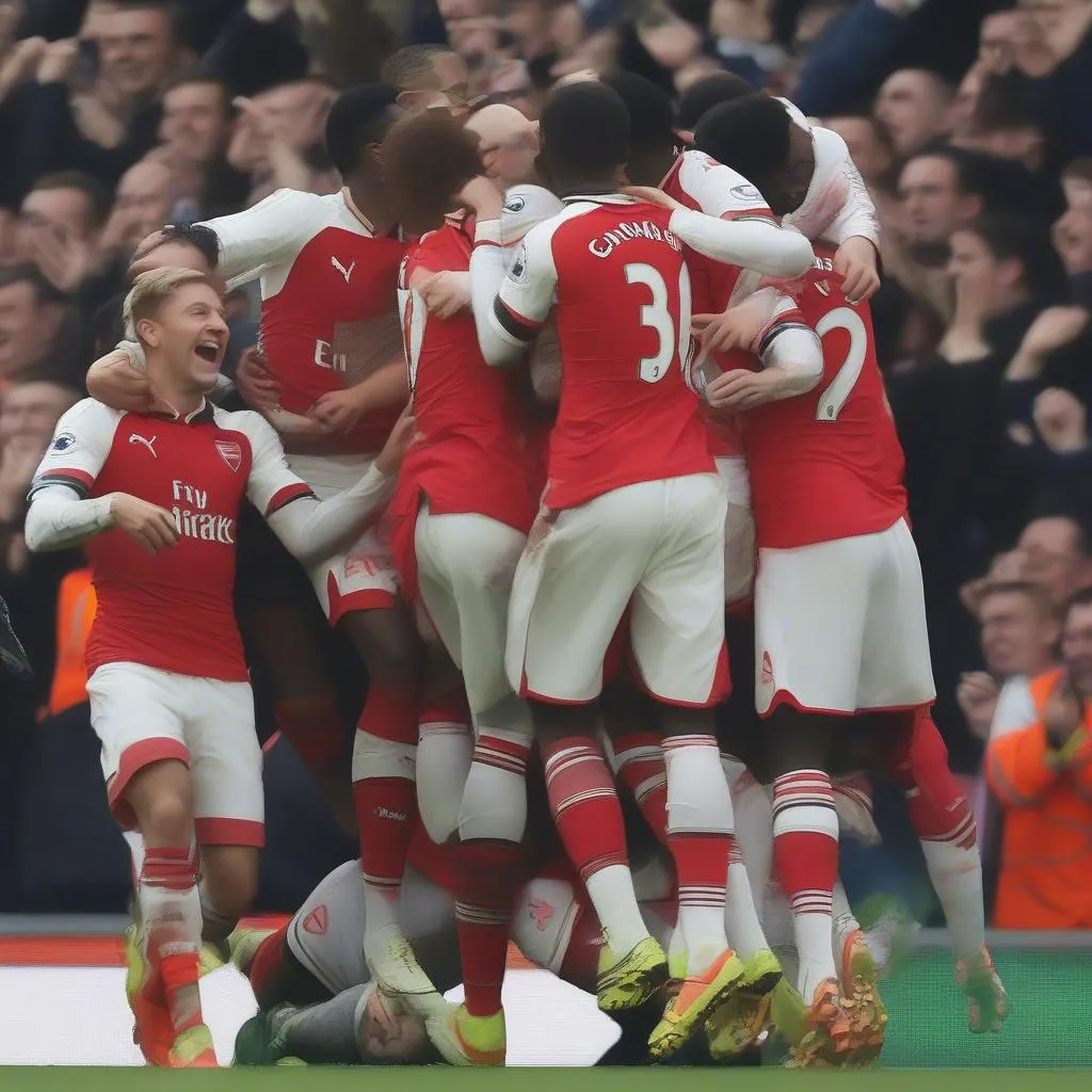 Arsenal vs Chelsea 2-1 highlights celebration