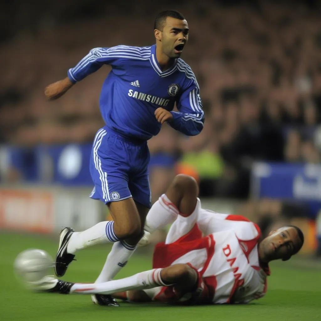 Ashley Cole ghi bàn trong trận chung kết Carling Cup 2007