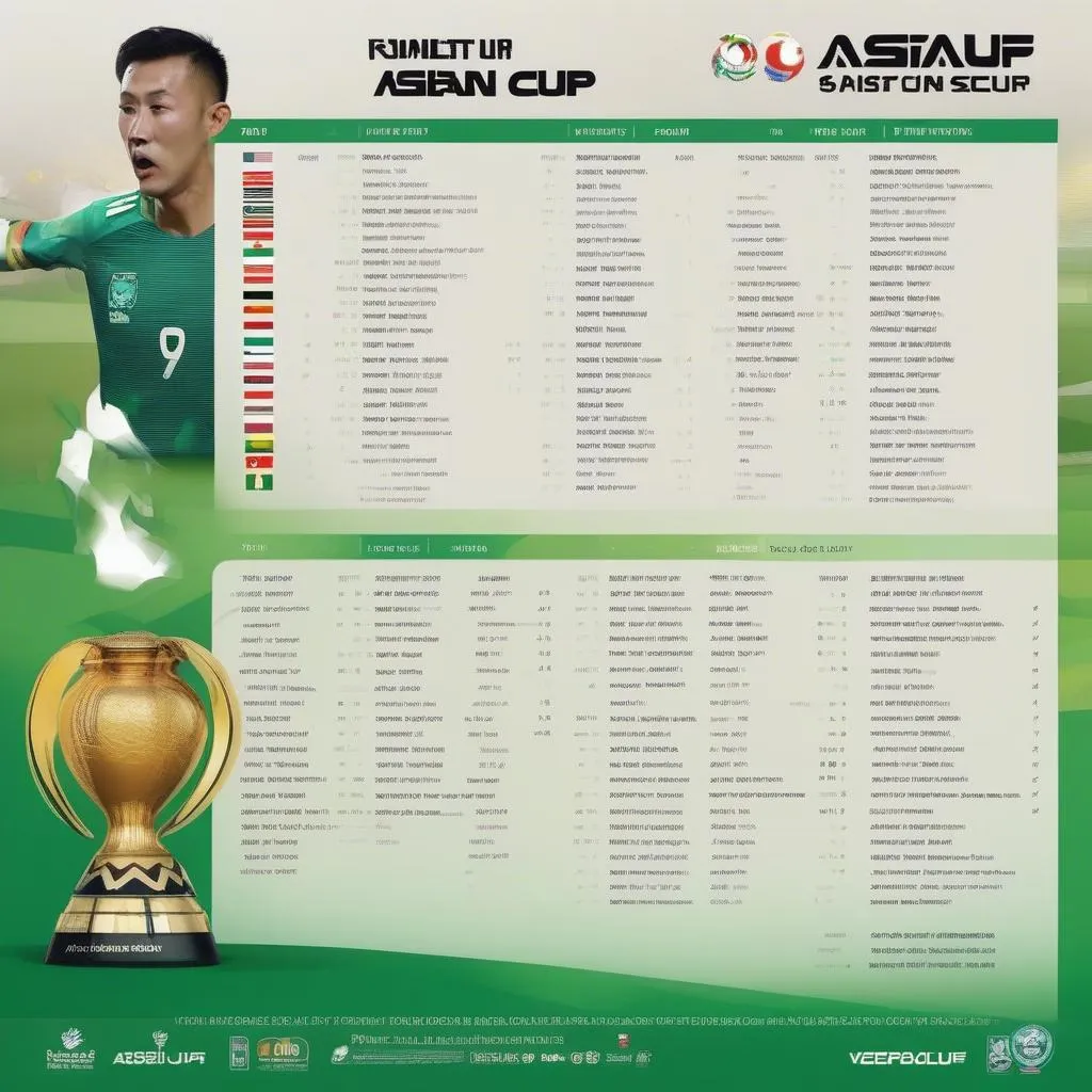 Lịch thi đấu Asian Cup 2019 đầy đủ