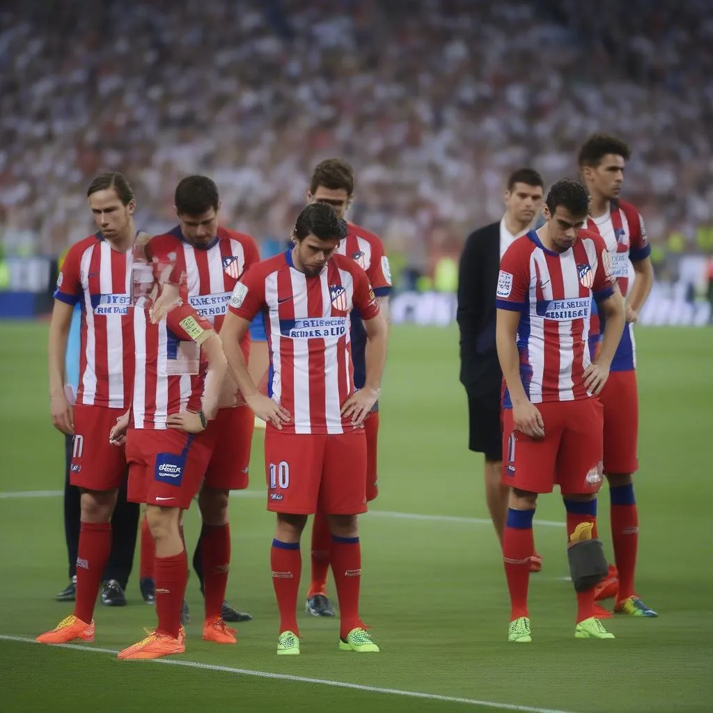 Atletico Madrid players disappointed