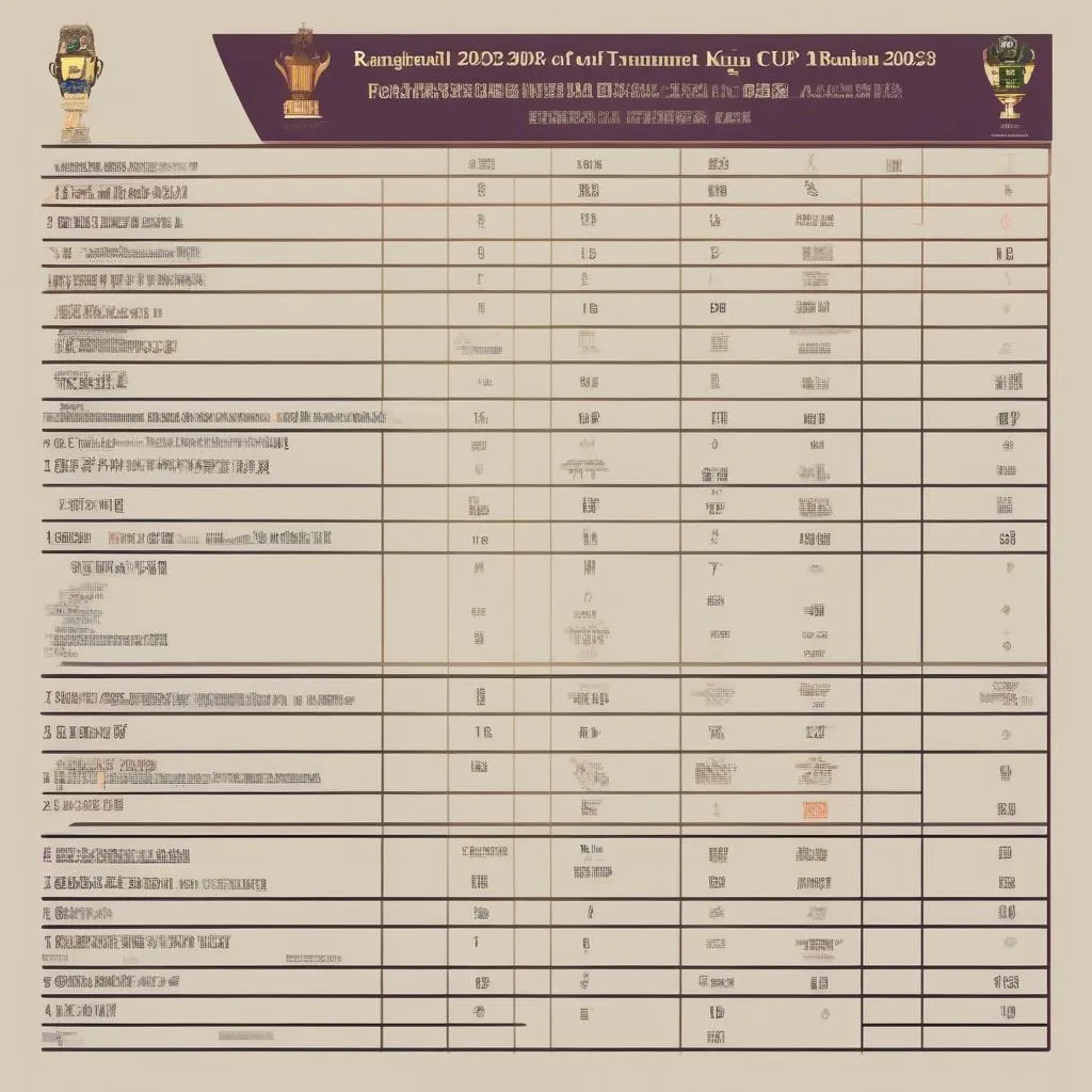 Bảng xếp hạng King Cup 2023