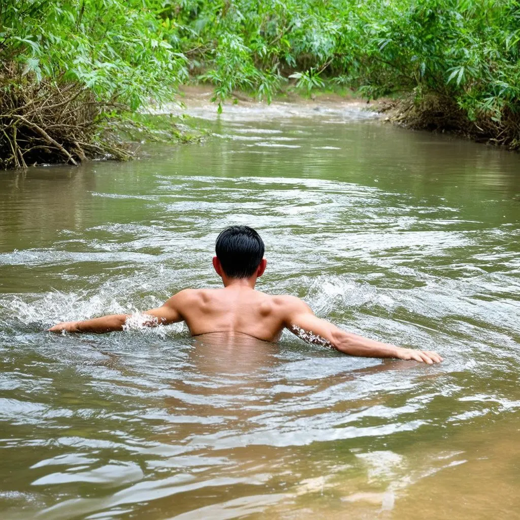 Bơi lội suối nước Việt Nam