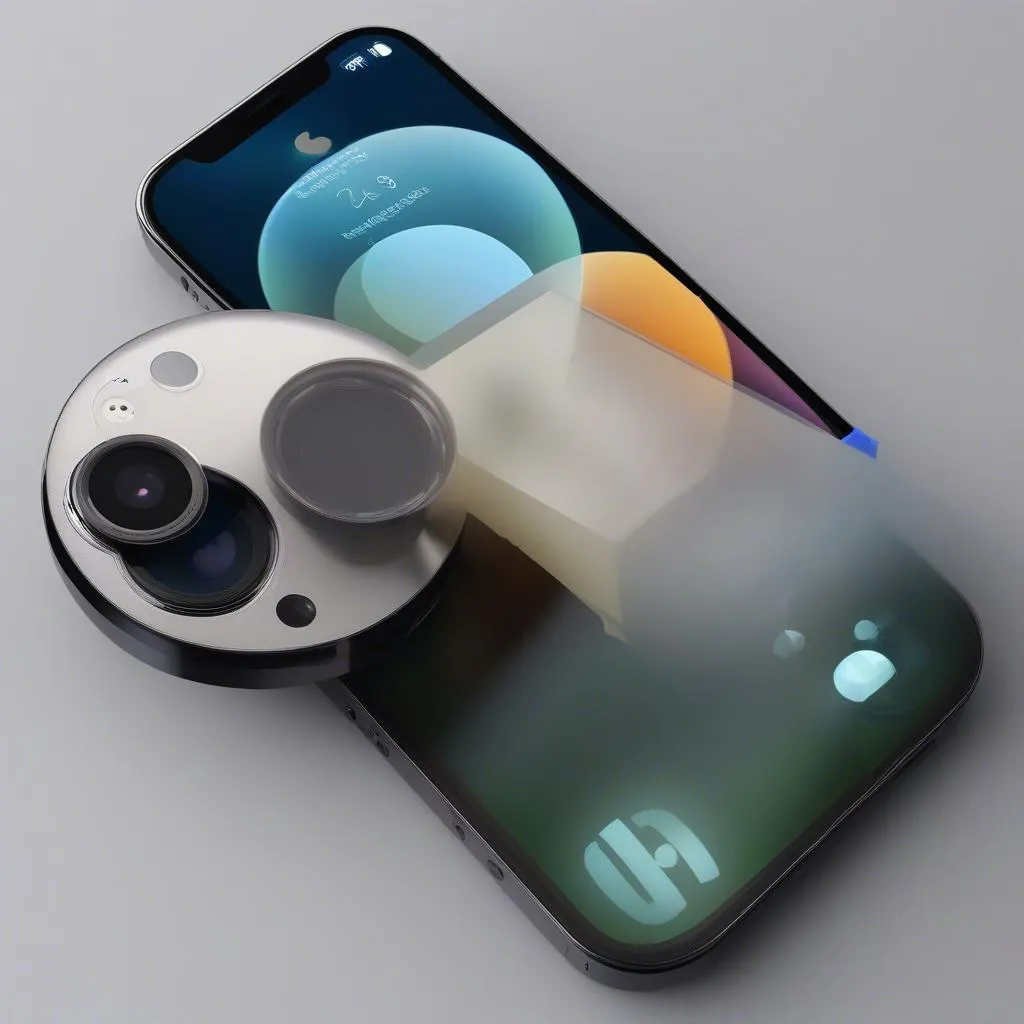 Concept iPhone 12 camera system featuring multiple high-resolution lenses for professional photography capabilities, including optical zoom, wide-angle shots, and portrait mode.