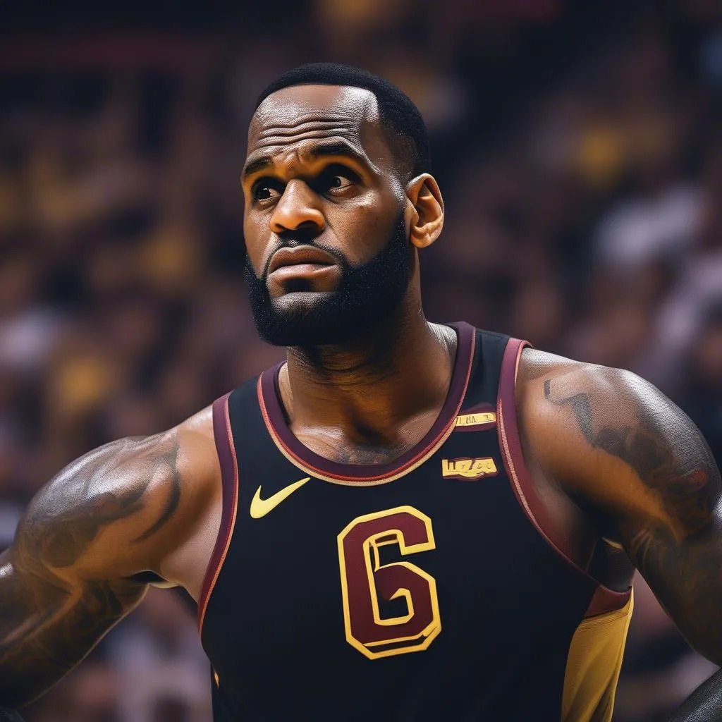 Hình ảnh LeBron James trong trận đấu