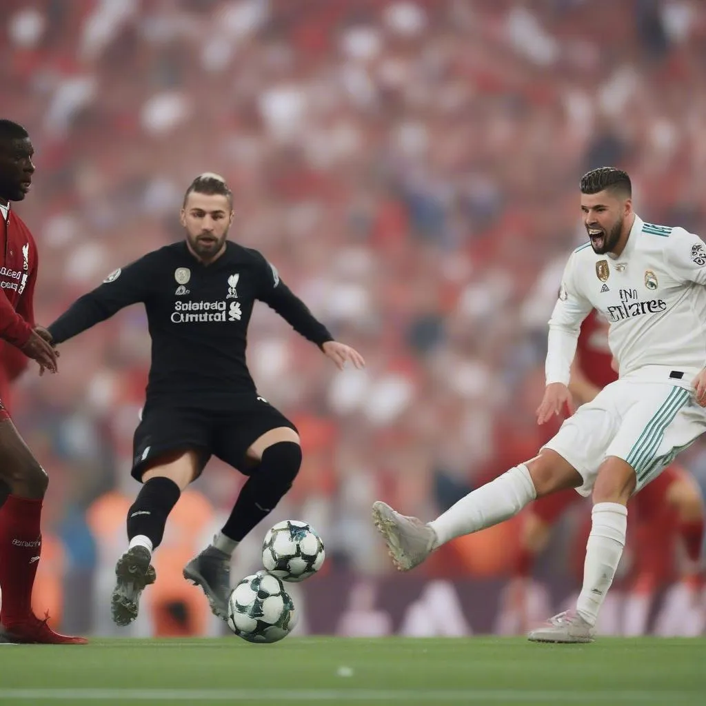 Hình ảnh trận chung kết Champions League 2018 giữa Liverpool và Real Madrid