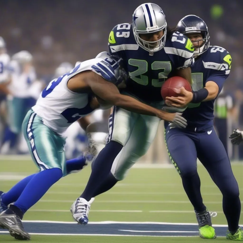 Những pha bóng đẹp mắt nhất trong cuộc đối đầu Cowboys và Seahawks