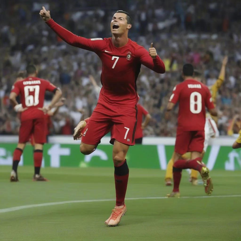 Cristiano Ronaldo celebrating goal