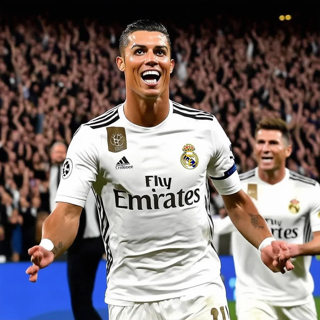 Ronaldo ghi bàn cho Real Madrid