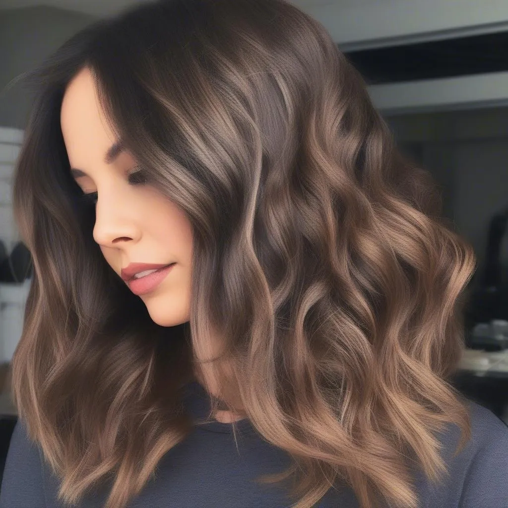 Kiểu tóc "dark hair with highlights" - Nâng tầm vẻ đẹp