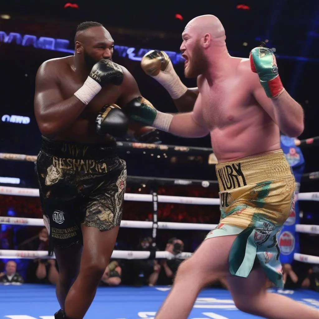 Hai võ sĩ huyền thoại Deontay Wilder và Tyson Fury