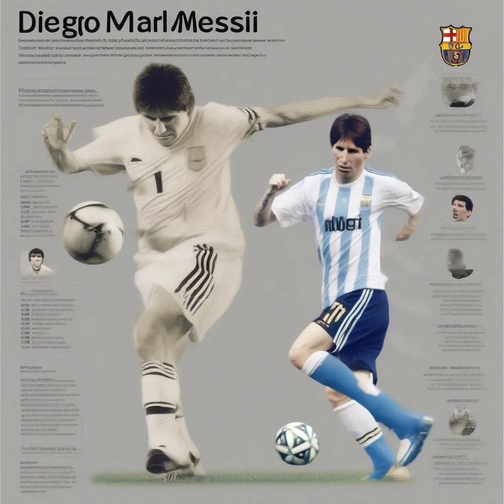 So sánh kỹ năng của Diego Maradona và Lionel Messi