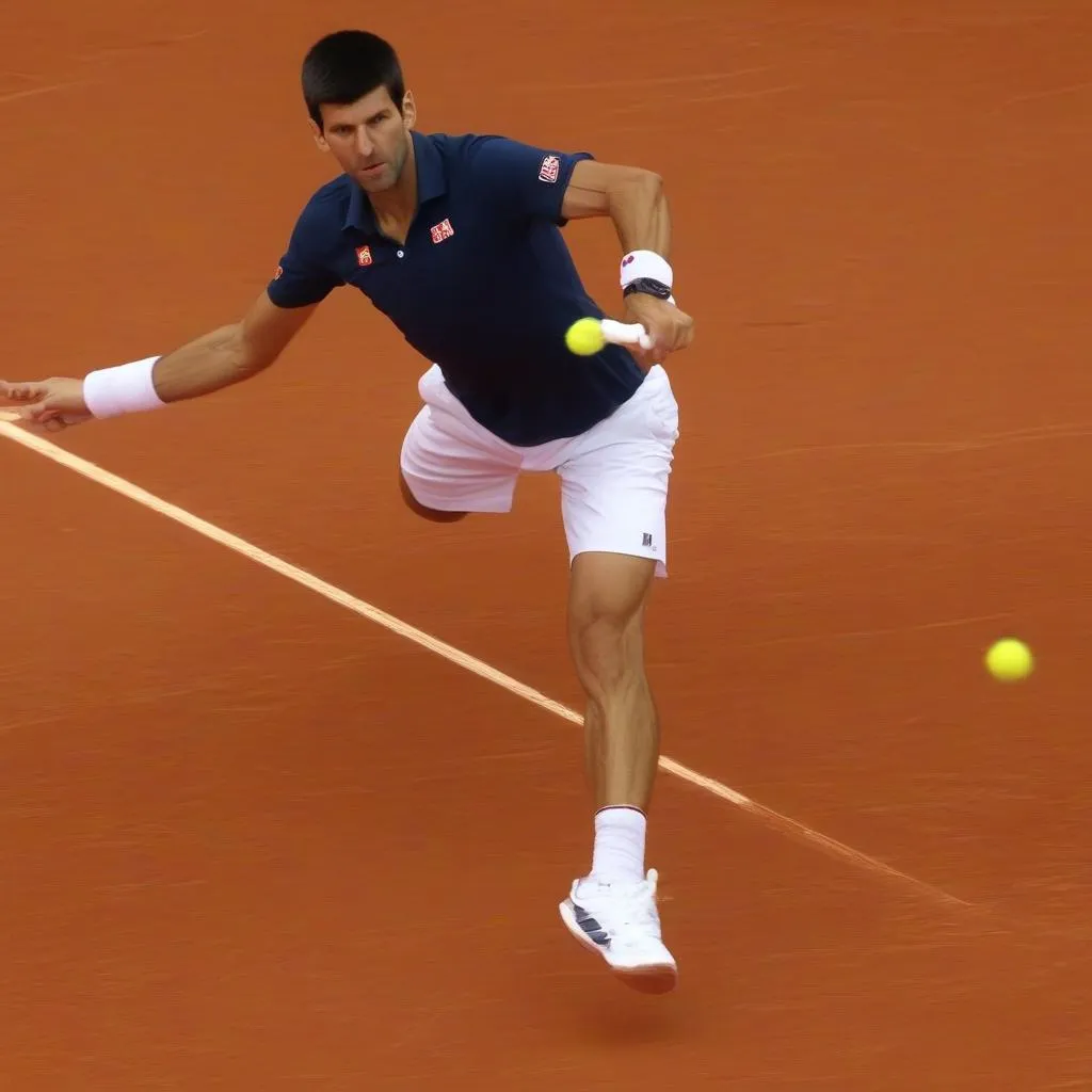 Djokovic ghi điểm với cú đánh thuận tay