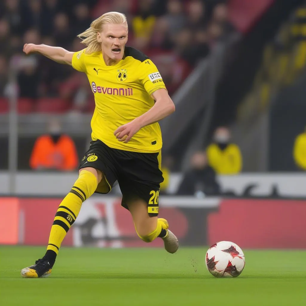 Pha lập công đẹp mắt của Erling Haaland trong trận đấu Dortmund vs Bayern 2023