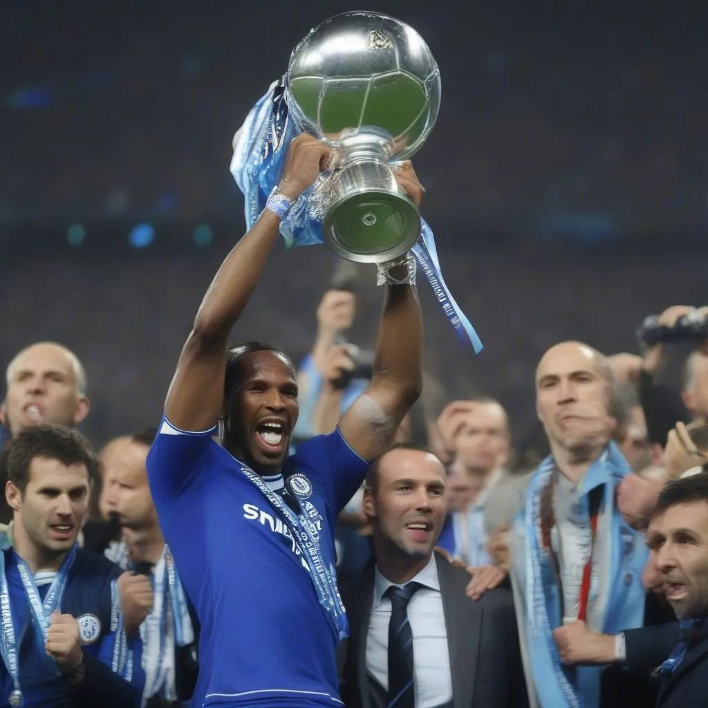 Drogba nâng cúp Champions League 2012