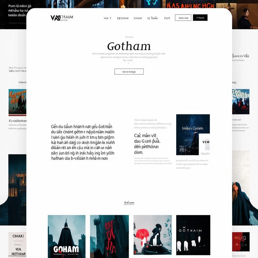 Website using Font Gotham Việt hóa