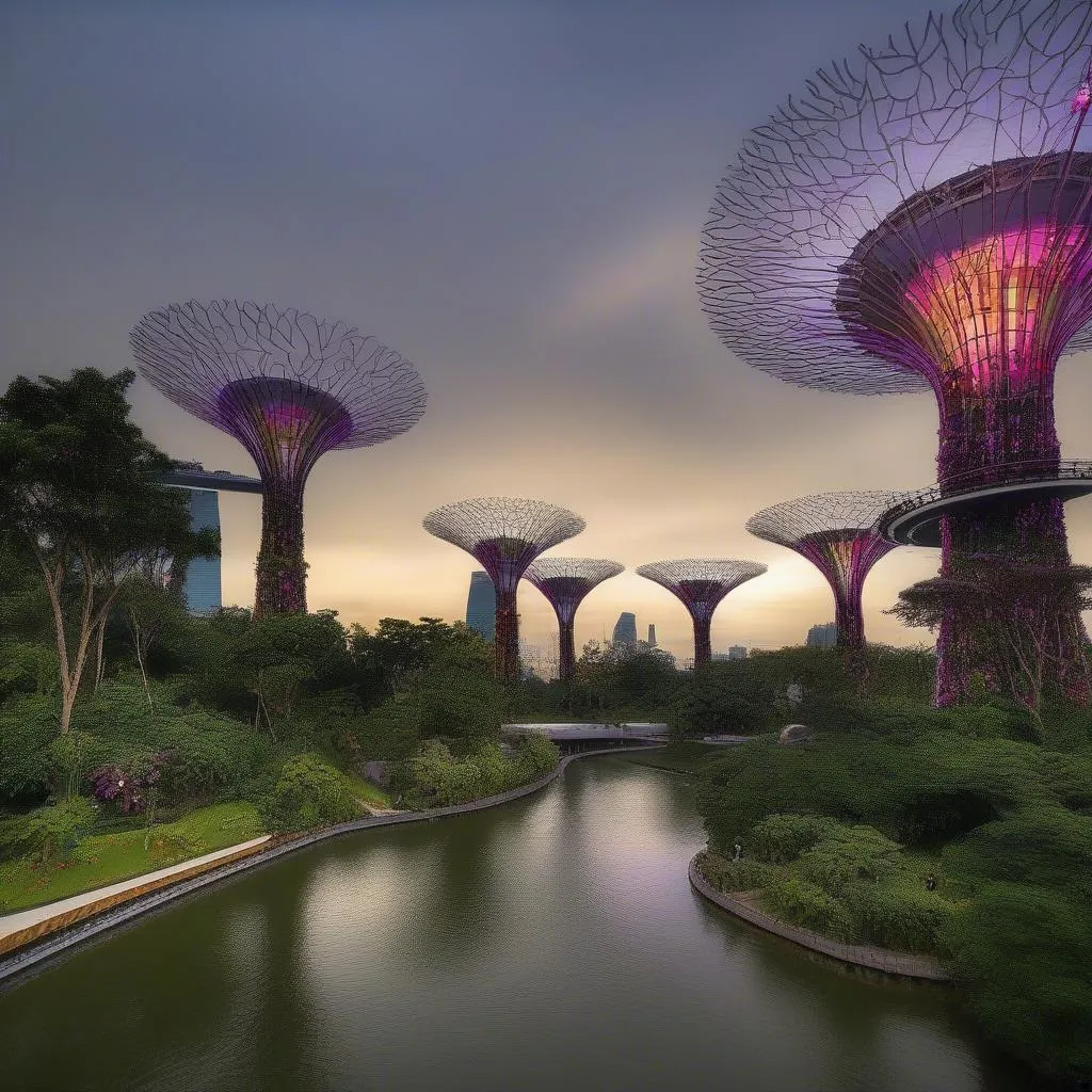 Gardens by the Bay là công viên độc đáo ở Singapore