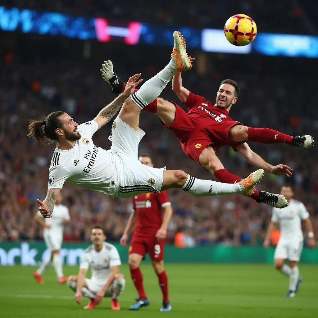 Gareth Bale ghi bàn thắng đẹp mắt vào lưới Liverpool