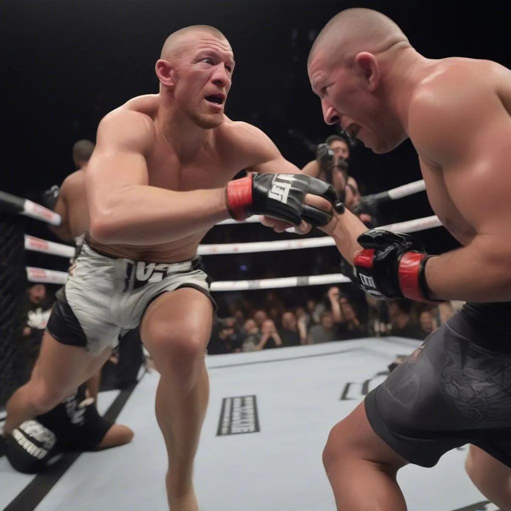 Georges St-Pierre vs Michael Bisping Highlights: Ảnh Minh Họa