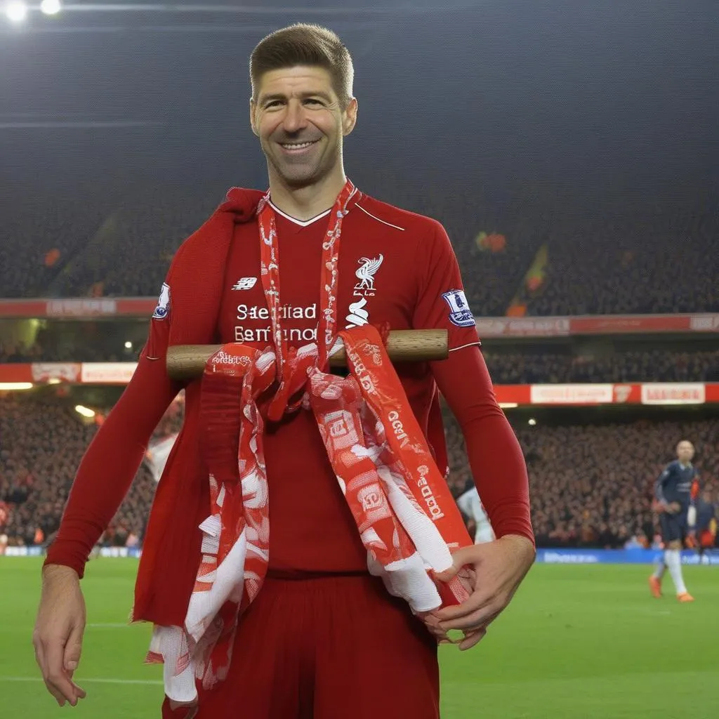 Steven Gerrard chia tay Liverpool sau 17 năm gắn bó vào năm 2014.