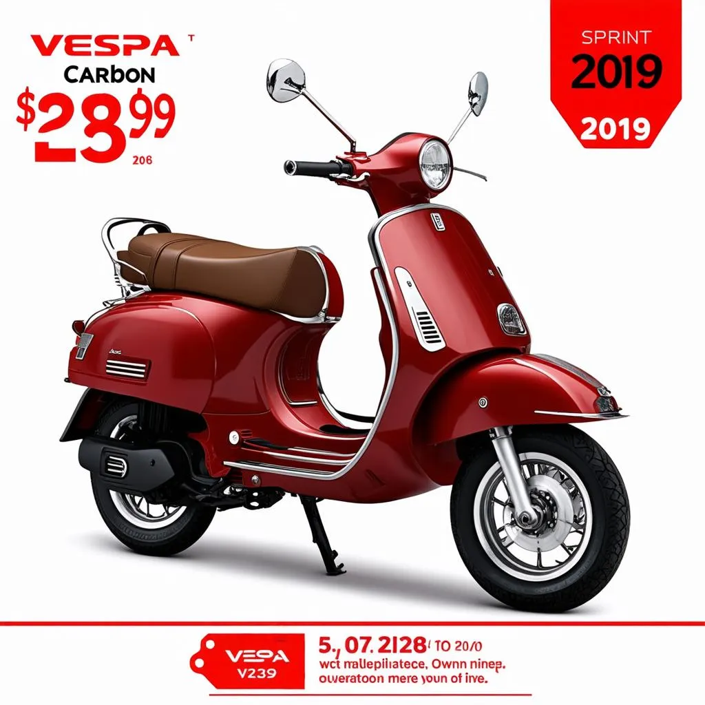 Giá Vespa Sprint Carbon 2019: Xe máy 