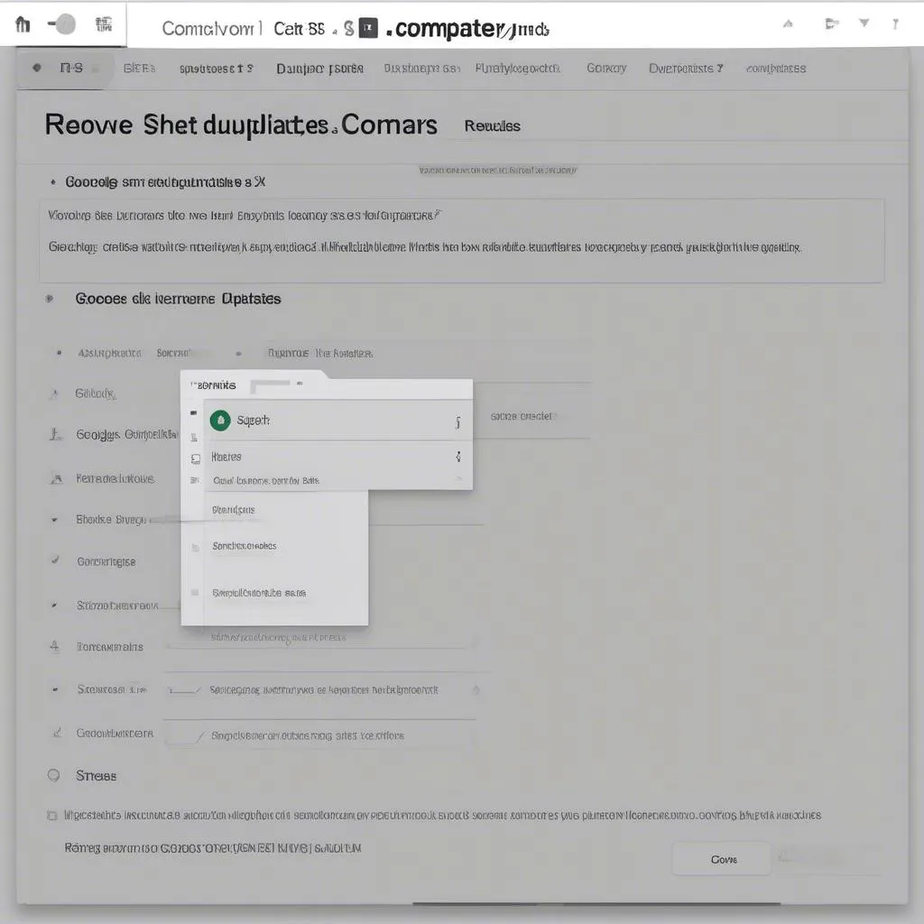 google sheets remove duplicates