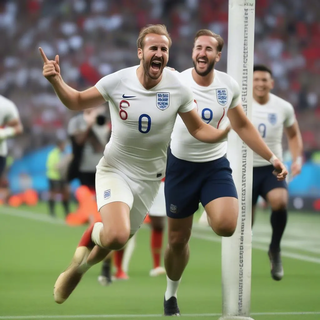 Harry Kane ghi bàn cho Anh trong trận đấu với New Zealand 