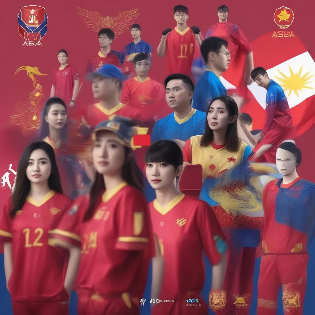 Hình ảnh đội tuyển LOL Việt Nam tại Asiad 2022