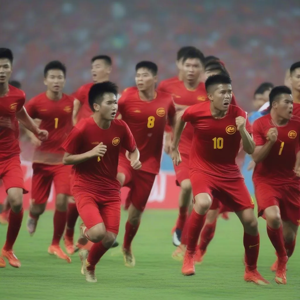 Hình ảnh đội tuyển Việt Nam thi đấu AFF Cup 2017