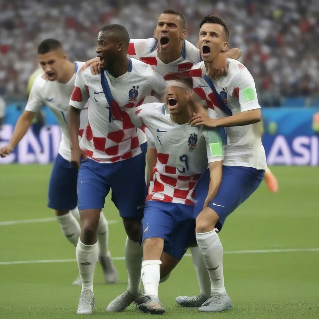 Hình ảnh trận chung kết World Cup 2018 giữa Pháp và Croatia