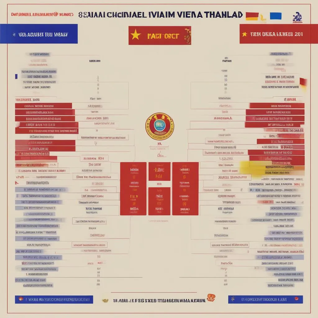 Lịch thi đấu của hai đội tuyển Việt Nam và Thái Lan