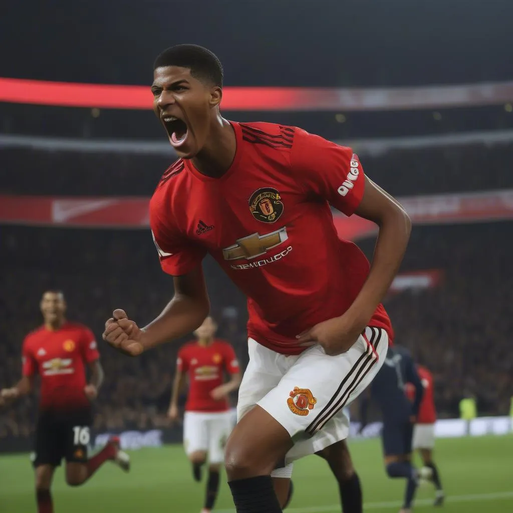 Rashford Goal Celebration