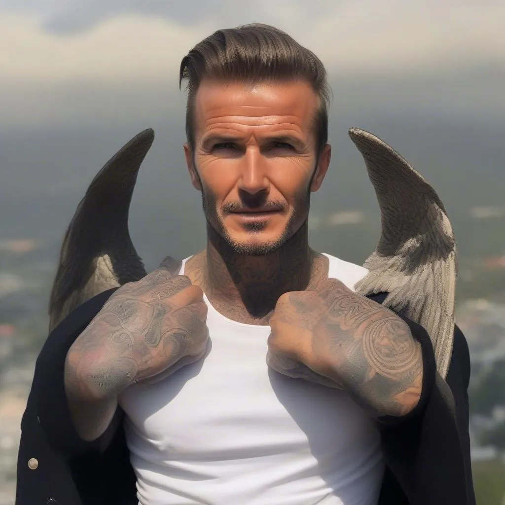 Hình xăm Thiên thần hộ mệnh của Beckham