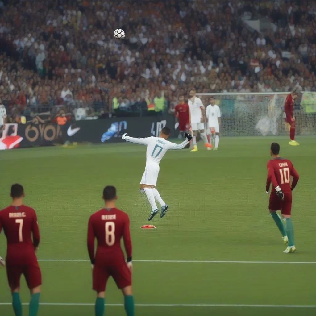 Pha đá phạt trực tiếp của Ronaldo