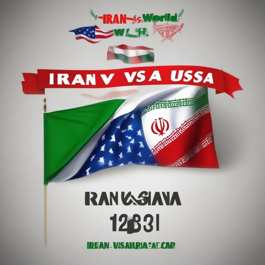 Banner quảng cáo Iran vs Mỹ