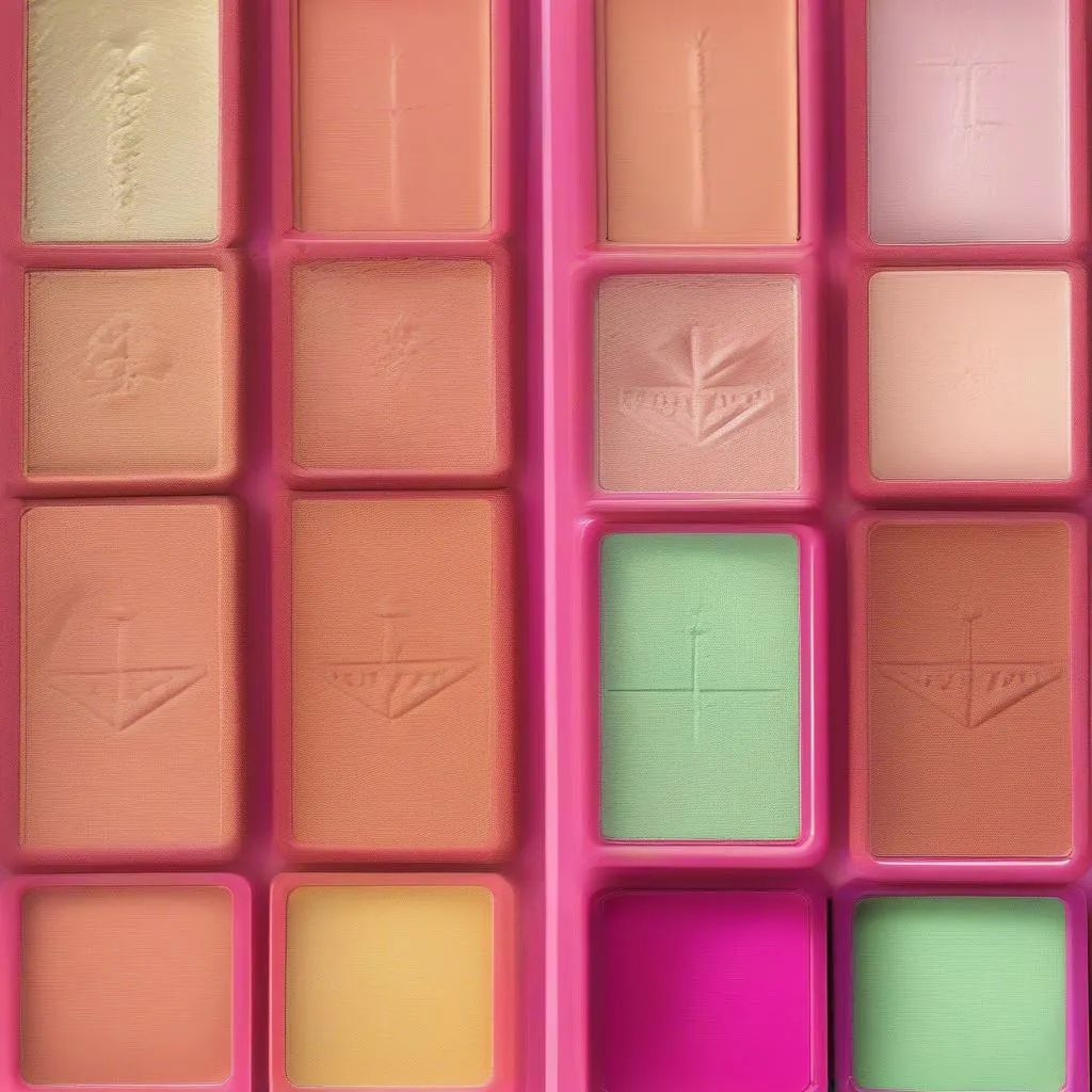 Jeffree Star Highlighter swatches, showcasing the different shades and their intense pigmentation.