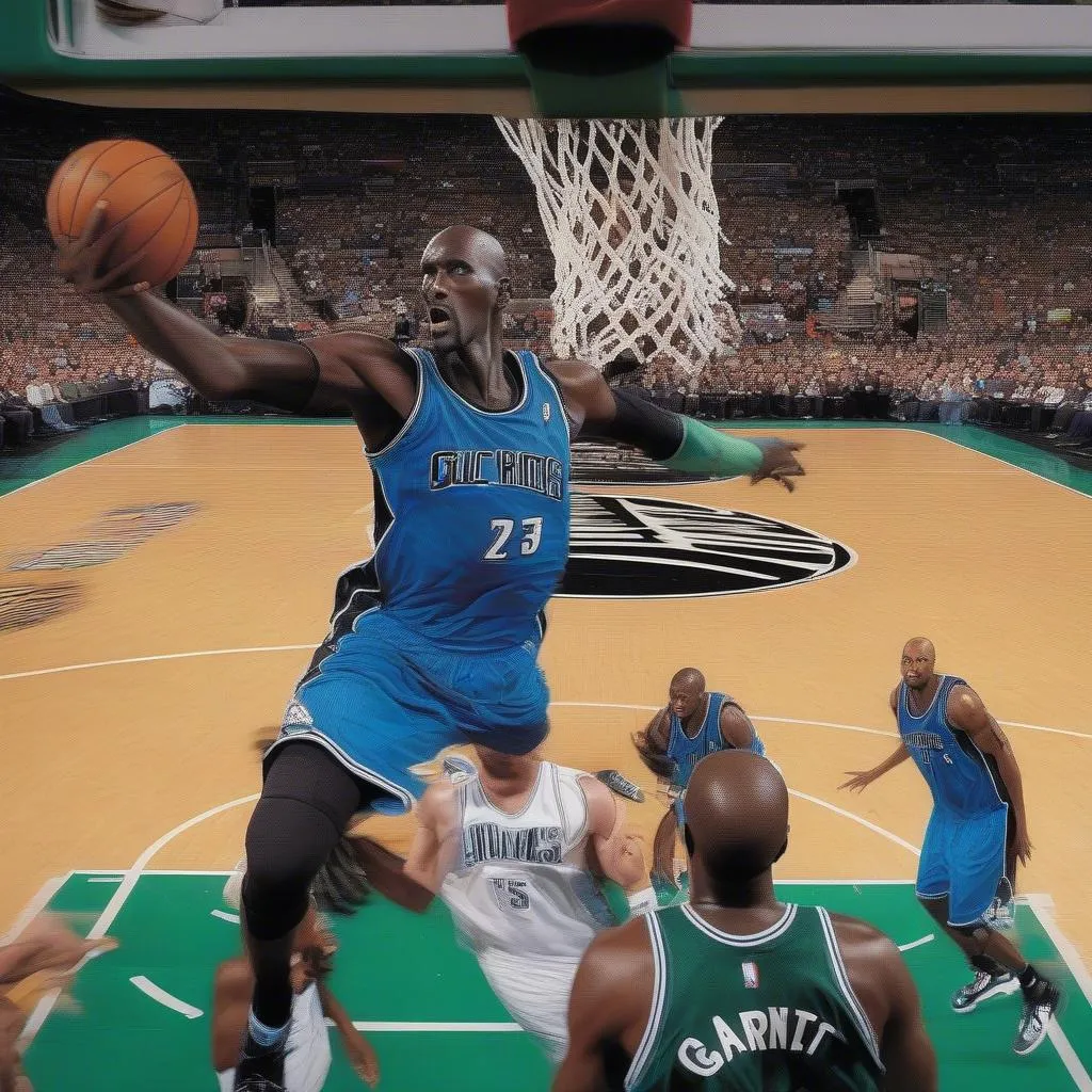 Kevin Garnett Highlights Dunk Slam