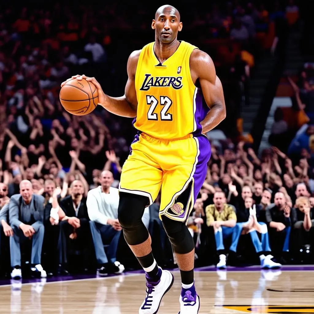 Kobe Bryant trên sân bóng rổ