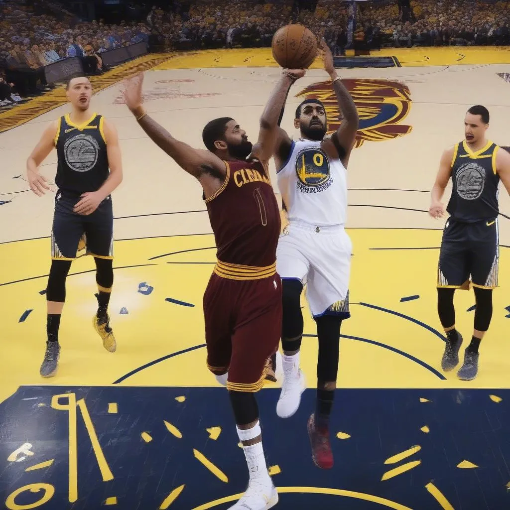 Kyrie Irving thực hiện cú ném Fadeaway