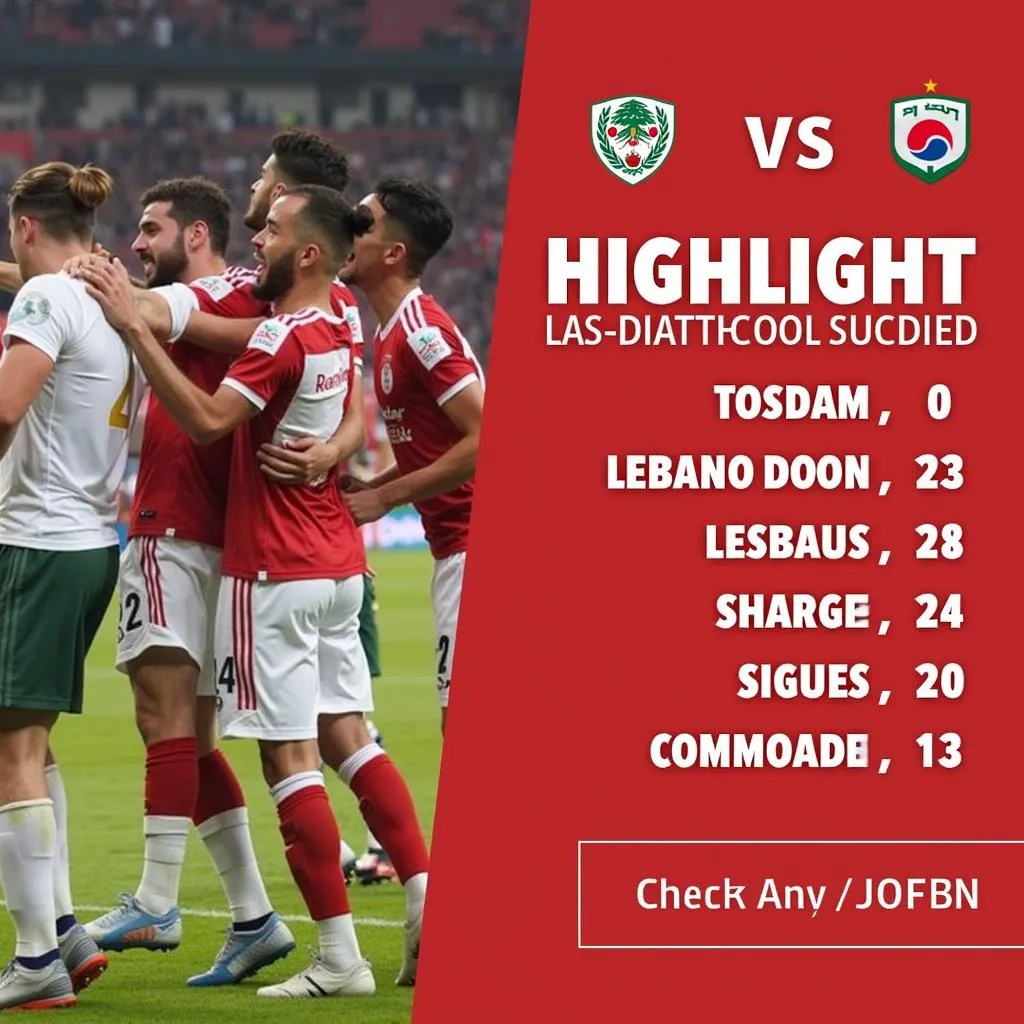 Highlights trận đấu Lebanon và DPR Korea