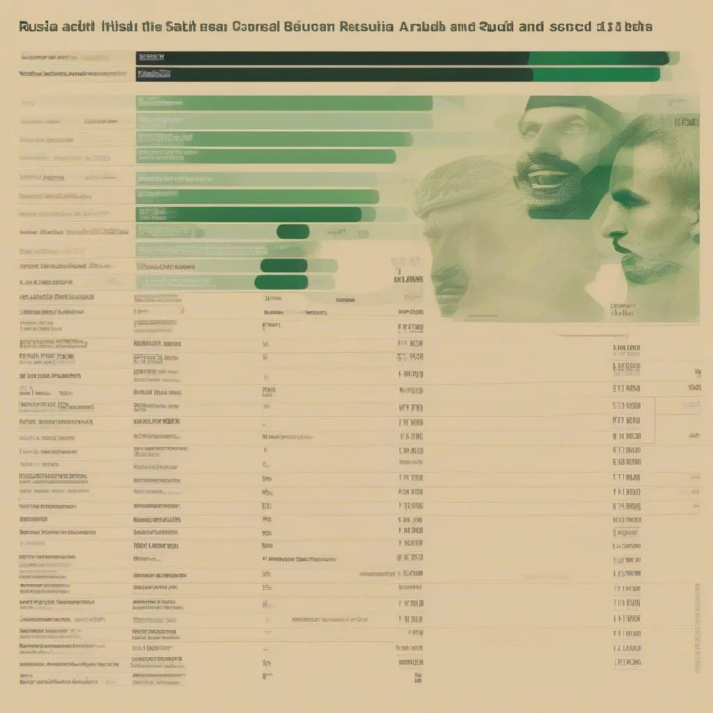 Biểu đồ thống kê lịch sử đối đầu giữa Nga và Ả Rập