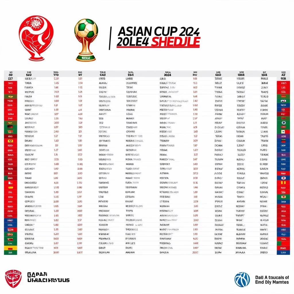 Lịch thi đấu Asian Cup 2024