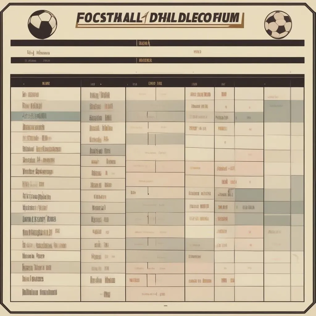 football match schedule