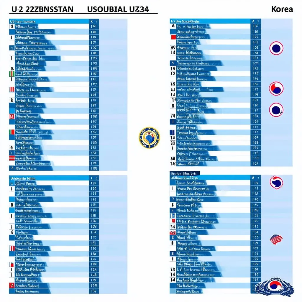 Lịch thi đấu U23 Uzbekistan vs U23 Hàn Quốc