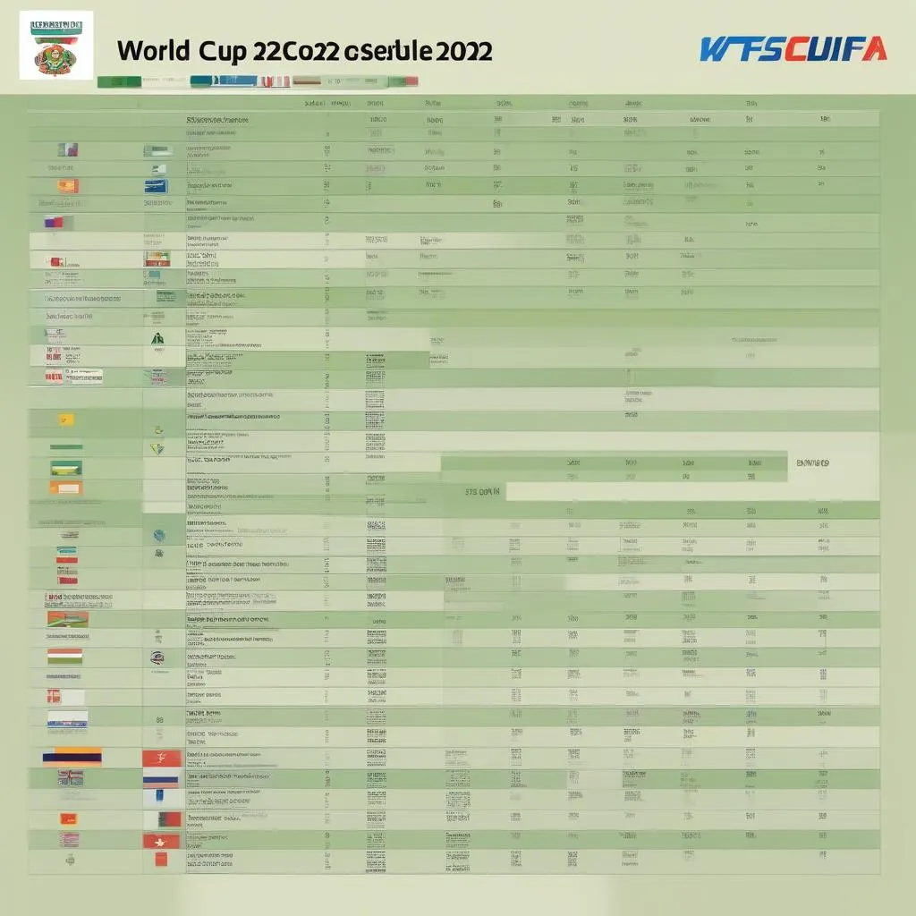 Lịch thi đấu World Cup 2022 Excel - Bảng xếp hạng, kết quả, lịch thi đấu, thông tin đội bóng