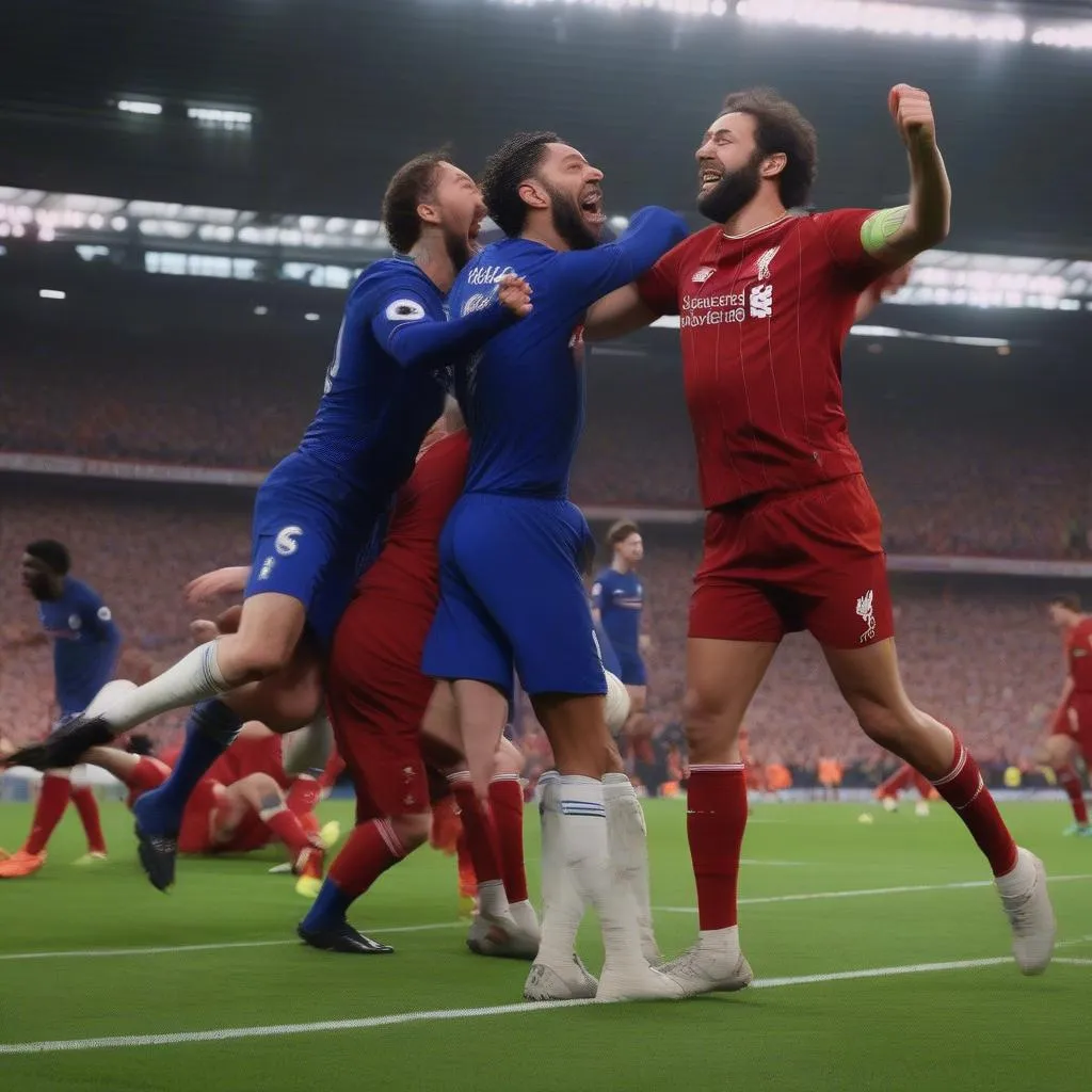 Trận đấu giữa Liverpool và Chelsea ở vòng 36 Premier League