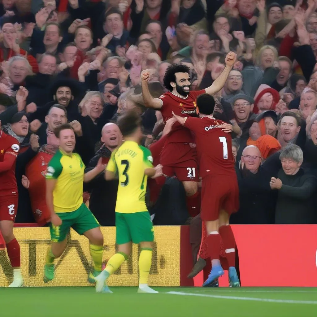 Liverpool vs Norwich highlights Salah goal