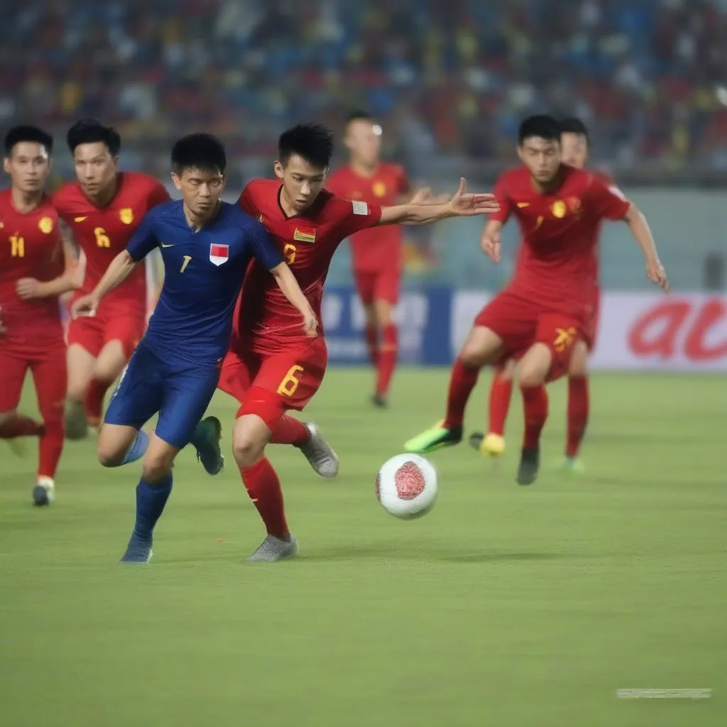 Hình ảnh về trận đấu giữa Việt Nam và Thái Lan tại AFF Cup 2018